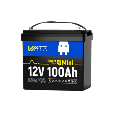 Акумуляторна батарея WattCycle LiFePO4 WT12V100AH100MINIBT Bluetooth 12,8V 100Ah, 1,28kWh, BMS50A@4S Акумуляторна батарея WattCycle LiFePO4 WT12V100AH100MINIBT Bluetooth 12,8V 100Ah, 1,28kWh, BMS50A@4S