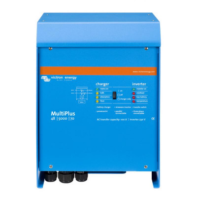 Інвертор гібридный Victron Energy MultiPlus 48/5000/70-100 5 кВА/4 кВт, 1 фаза, без MPPT Інвертор гібридный Victron Energy MultiPlus 48/5000/70-100 5 кВА/4 кВт, 1 фаза, без MPPT