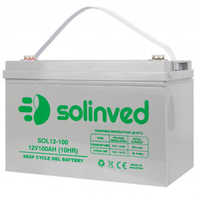 Гелевий акумулятор Solinved 100 Ah 12V Гелевий акумулятор Solinved 100 Ah 12V