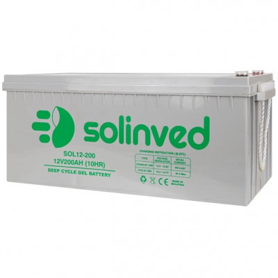 Гелевий акумулятор Solinved 200 Ah 12V Гелевий акумулятор Solinved 200 Ah 12V